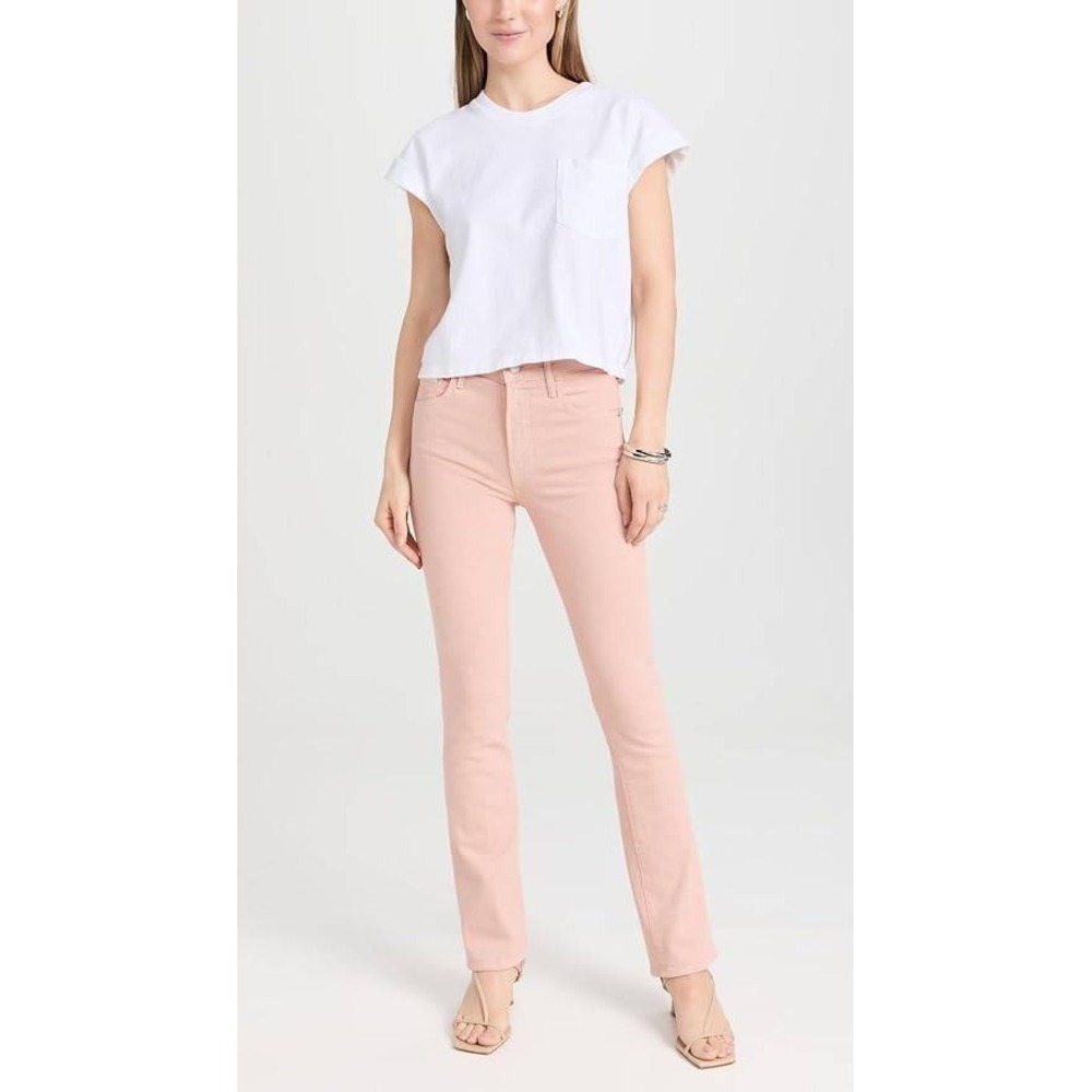NWT MOTHER Superior The Insider Hover Jeans Peach Parfait 27